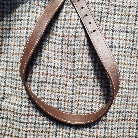 Talbots Jacket Womens 16 Gray Brown Plaid Wool Blend Heritage Riding Equestrian - Picture 10 of 15